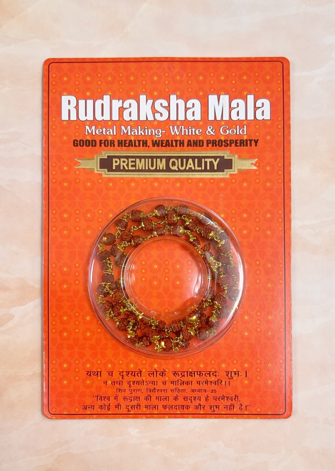 Golden Rudraksha Mala